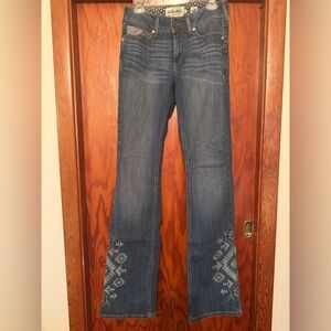 Ariat Women's Western Flare Jeans with Geometric/Aztec Embroidery